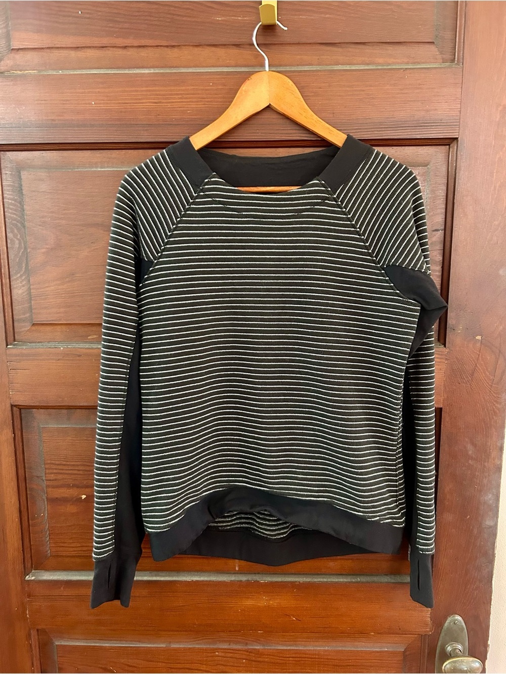 lululemon athletica Fleet Street Pullover - Black & White Stripe - Picture 6 of 10